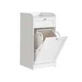 Bathroom Storage Cabinet with Drawer and Built In Laundry Hamper for Small Spaces by Vasagle