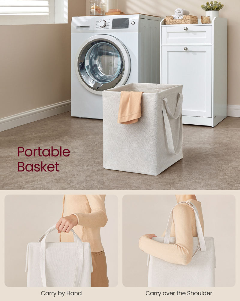 Bathroom Storage Cabinet with Drawer and Built In Laundry Hamper for Small Spaces by Vasagle