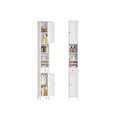 Slim Freestanding Bathroom Cabinet with Drawer and Adjustable Shelves in Cloud White by Vasagle