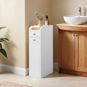 Slim Bathroom Storage Cabinet with Shelves for Small Spaces and Toiletries by Vasagle