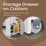 Slim Bathroom Storage Cabinet with Shelves for Small Spaces and Toiletries by Vasagle