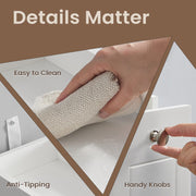 Slim Bathroom Storage Cabinet with Shelves for Small Spaces and Toiletries by Vasagle