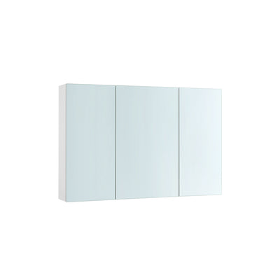 White Wall Cabinet with Mirror and Adjustable Shelf for Bathroom Storage by Vasagle