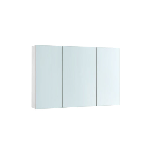 White Wall Cabinet with Mirror and Adjustable Shelf for Bathroom Storage by Vasagle