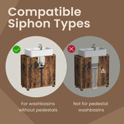 Under Sink Bathroom Cabinet with Storage Shelves Vanity Unit for Small Spaces by Vasagle