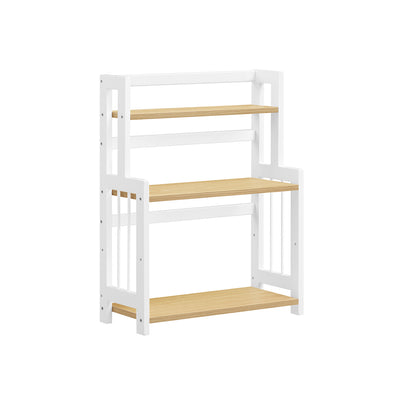 3 Tier Bamboo Spice Rack for Kitchen Worktop with Natural Oak Finish by Songmics