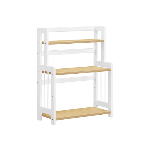 3 Tier Bamboo Spice Rack for Kitchen Worktop with Natural Oak Finish by Songmics