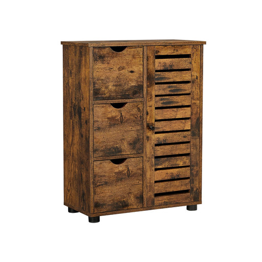 Freestanding Bathroom Floor Cabinet with Adjustable Shelf and Drawer Storage by Vasagle