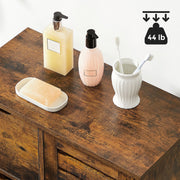 Freestanding Bathroom Floor Cabinet with Adjustable Shelf and Drawer Storage by Vasagle