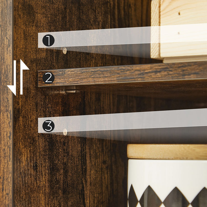 Freestanding Bathroom Floor Cabinet with Adjustable Shelf and Drawer Storage by Vasagle