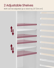 Cloud White Bathroom Floor Cabinet with Open Shelves for Storage and Organisation by Vasagle
