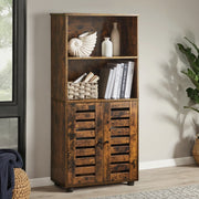 Freestanding Kitchen Storage Cabinet with Double Doors and Adjustable Shelves by Vasagle