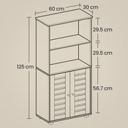 Freestanding Kitchen Storage Cabinet with Double Doors and Adjustable Shelves by Vasagle