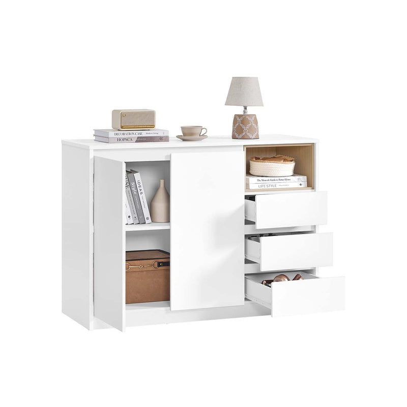 Modern Sideboard Cabinet with Adjustable Shelf and Storage Drawers for Dining Room by Vasagle