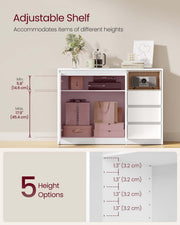 Modern Sideboard Cabinet with Adjustable Shelf and Storage Drawers for Dining Room by Vasagle
