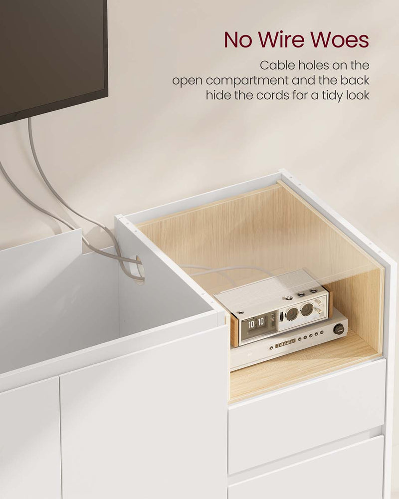 Modern Sideboard Cabinet with Adjustable Shelf and Storage Drawers for Dining Room by Vasagle
