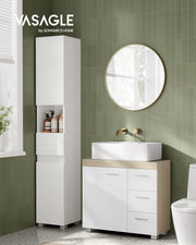 Under Sink Bathroom Storage Cabinet with 3 Drawers Space Saving Design by Vasagle