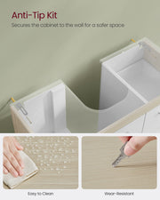 Under Sink Bathroom Storage Cabinet with 3 Drawers Space Saving Design by Vasagle
