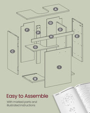 Under Sink Bathroom Storage Cabinet with 3 Drawers Space Saving Design by Vasagle