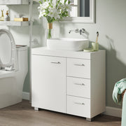 Under Sink Bathroom Storage Cabinet with 3 Drawers for Pedestal Basins by Vasagle