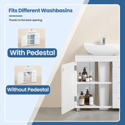 Under Sink Bathroom Storage Cabinet with 3 Drawers for Pedestal Basins by Vasagle