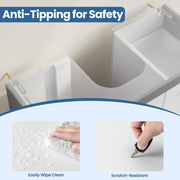 Under Sink Bathroom Storage Cabinet with 3 Drawers for Pedestal Basins by Vasagle