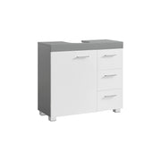 White Under Sink Bathroom Cabinet with Storage Shelves for Small Spaces by Vasagle