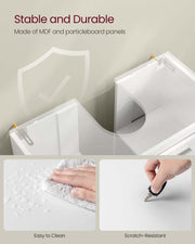 White Under Sink Bathroom Cabinet with Adjustable Storage Shelves by Vasagle