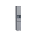 Slim Grey Bathroom Storage Cabinet with Drawer and Adjustable Shelf by Vasagle