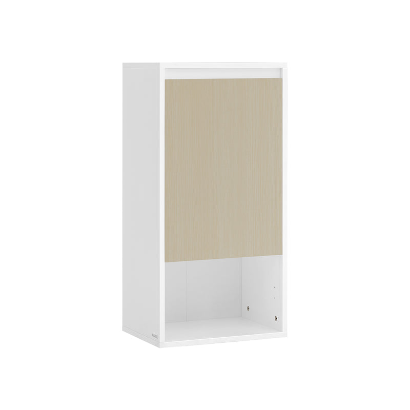 Wall Mounted Bathroom Cabinet in Cloud White and Natural Beige With Adjustable Shelves by Vasagle
