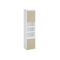 Wall Mounted Bathroom Cabinet in Cloud White and Beige with Storage Shelves by Vasagle