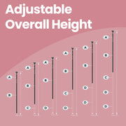 Adjustable 4 Tier Corner Shower Shelf for Bathroom 85 to 305 cm Rustproof Storage by Songmics