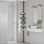Adjustable 4 Tier Corner Shower Shelf Rustproof Telescopic Bathroom Caddy by Songmics