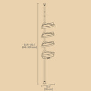 Adjustable 4 Tier Corner Shower Shelf Rustproof Telescopic Bathroom Caddy by Songmics