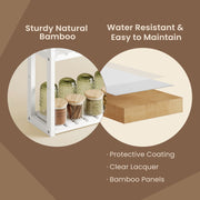 Bamboo Bathroom Shelving Unit Wall Mounted or Free Standing with 3 Tiers by Songmics