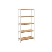 5 Tier Bamboo Bathroom Storage Shelves Freestanding Organiser Unit by Songmics