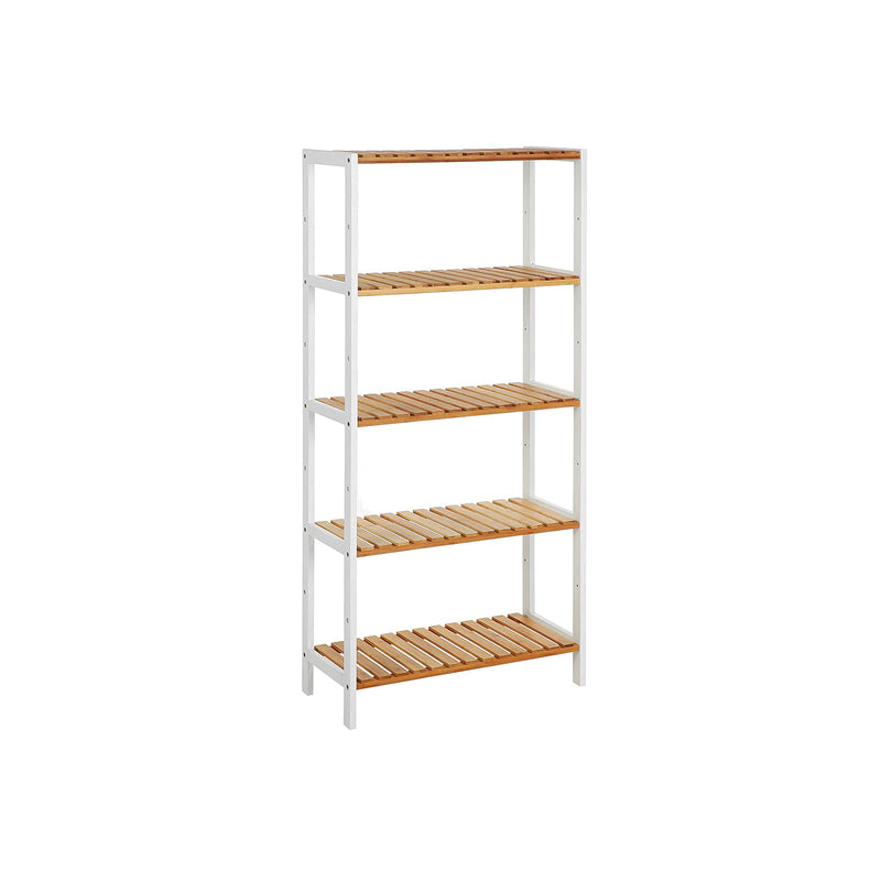 5 Tier Bamboo Bathroom Storage Shelves Freestanding Organiser Unit by Songmics