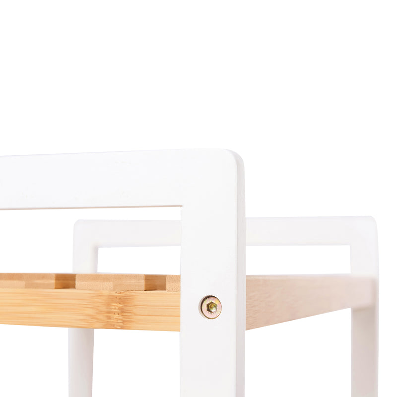 5 Tier Bamboo Bathroom Storage Shelves Freestanding Organiser Unit by Songmics