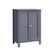 Grey Double Door Bathroom Cabinet with Adjustable Shelf by Vasagle, 30x60x80cm