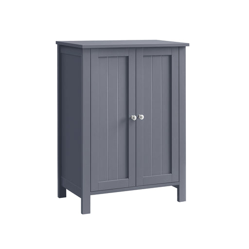 Grey Double Door Bathroom Cabinet with Adjustable Shelf by Vasagle, 30x60x80cm