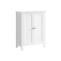 White Double Door Bathroom Cabinet with Adjustable Shelves and Storage by Vasagle, 60 x 30 x 80cm