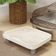 Stainless Steel Cat Litter Box with High Sides Scoop Pedal and Easy Clean Design by Outsunny