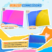 5 in 1 Kids Bouncy Castle with Slide and Blower for Outdoor Play Ages 3 to 8 Multicoloured AOSOM