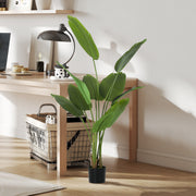 Tall Artificial Bird of Paradise Plant With Lifelike PEVA Leaves for Home or Office Green