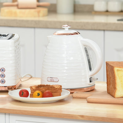 Cream 3kW Rapid Boil Honeycomb Kettle Fast Heating Energy Efficient by HOMCOM