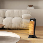 2000W Ceramic Electric Fan Heater With Thermostat And Oscillation For Home Office Black