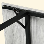 Extendable Drop Leaf Dining Table for Small Spaces Seats Four People Grey