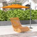 Modern Wooden Outdoor Rocking Chair with Slatted Seat Ideal for Garden or Patio Use, Teak Outsunny