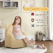 Bear Shaped Toddler Armchair for Bedroom or Playroom Ages 18 Months to 3 Years, Khaki