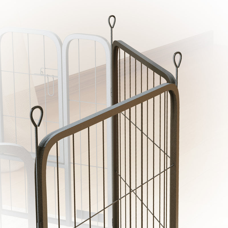 2 Piece Dog Pen Extension Panels with 3 Connecting Stakes for 60cm High Pet Playpen by PawHut